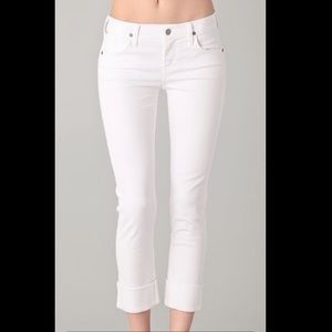 citizens of humanity Dani white cropped jeans